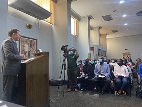 H.E. Mr. Nikolai Krasilnikov participated in the ceremony for Zimbabwean students who will be departing for the Russian Federation to take up studies under the Russian Scholarship Programme